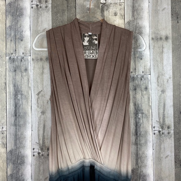 Young Fabulous & Broke Myla Ombré Brown and Navy Romper Size Small - Picture 5 of 13